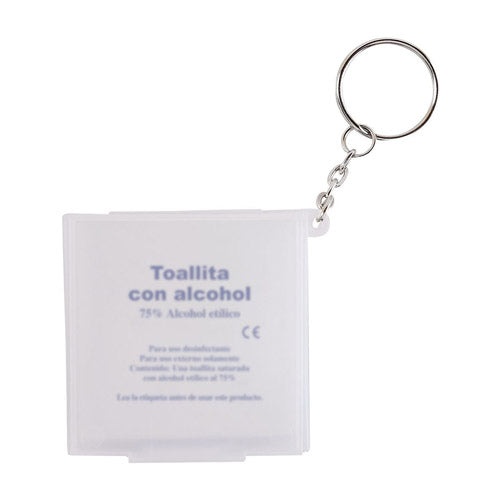 KEYCHAIN WITH ALCOHOL PADS