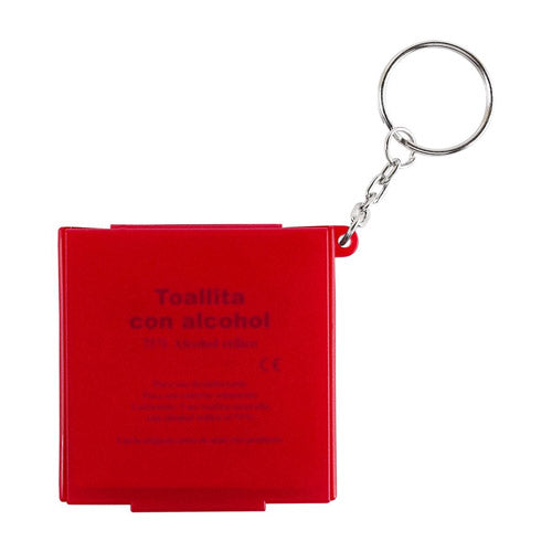 KEYCHAIN WITH ALCOHOL PADS