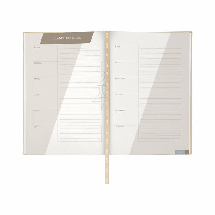 AGENDA DIARIA CLÁSICA 2027 BEIGE