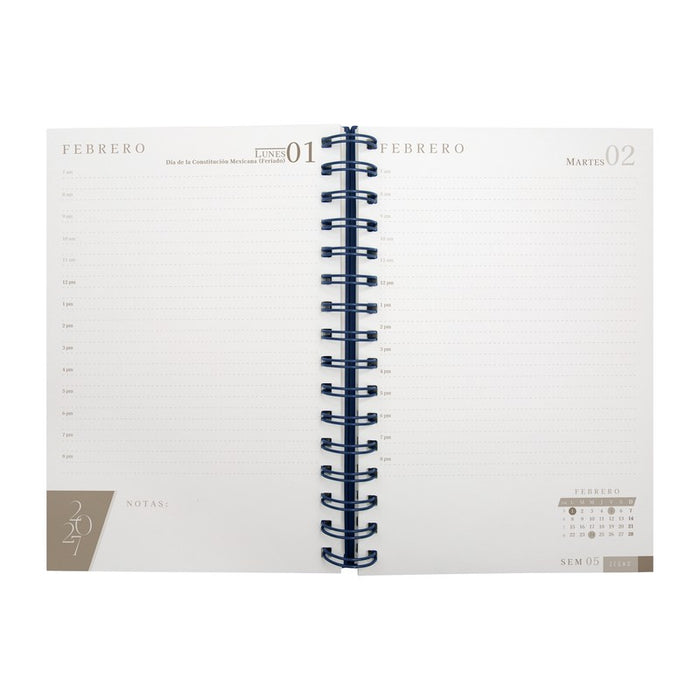 AGENDA DIARIA LETTE 2027 AZUL MARINO