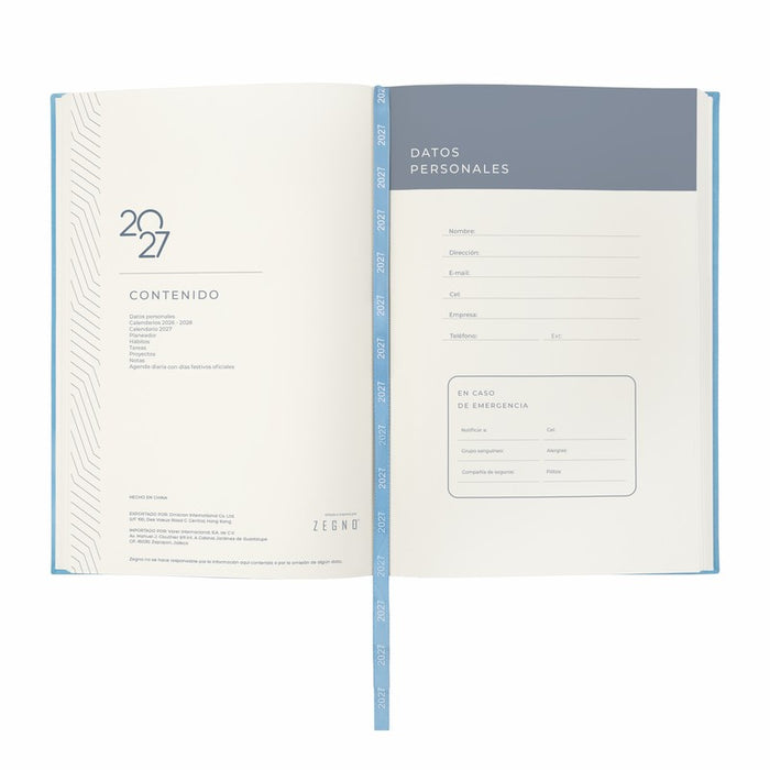 AGENDA DIARIA TERRA 2027 AZUL