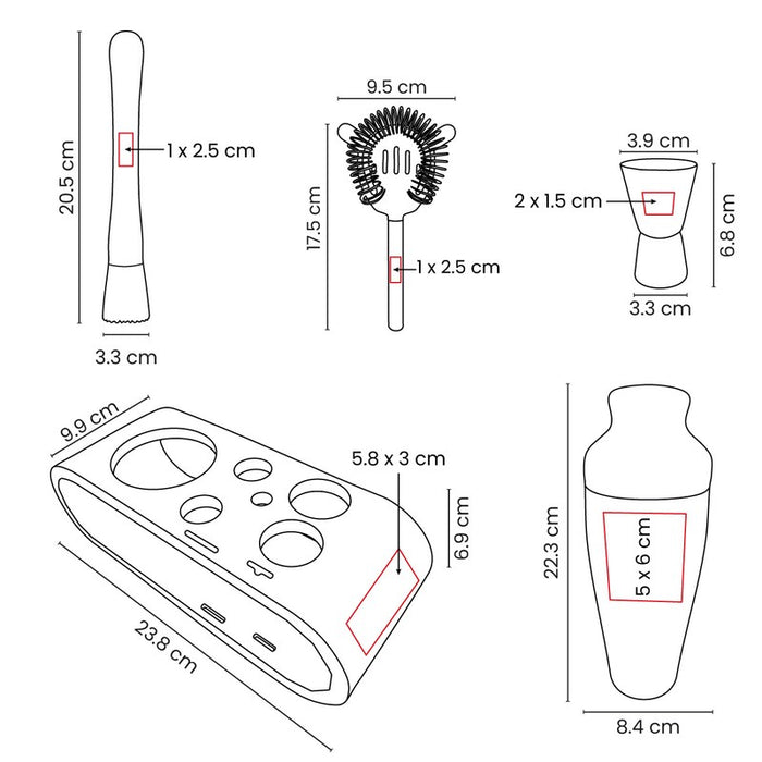 SET SHAKER MIXARE vector