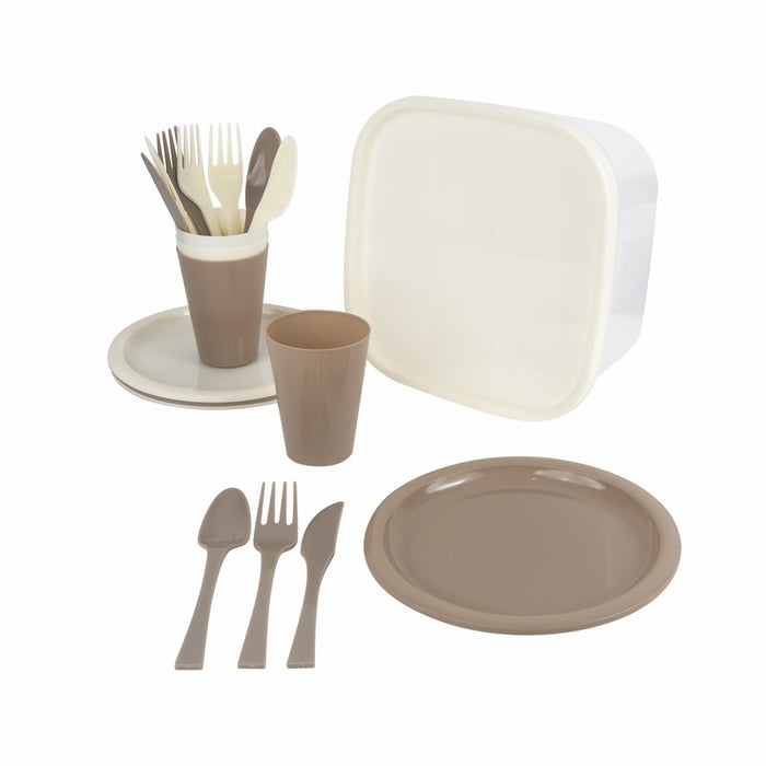 SET DE VAJILLA  SUVA BEIGE