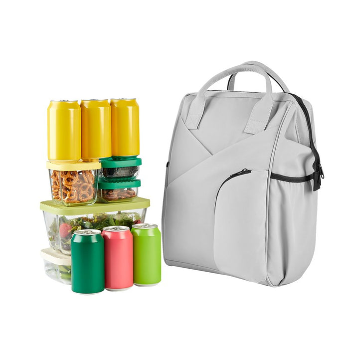 MOCHILA-LONCHERA VERTEX GRIS