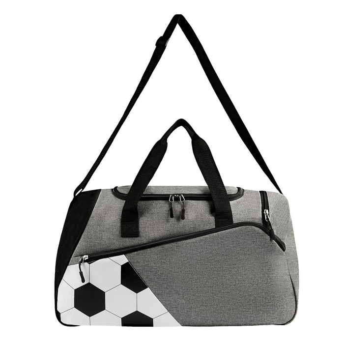 MALETA DEPORTIVA SOCCER BLANCO CON NEGRO