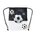 BOLSA-MOCHILA MÁGICA SOCCER BLANCO CON NEGRO