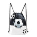BOLSA-MOCHILA MÁGICA SOCCER BLANCO CON NEGRO