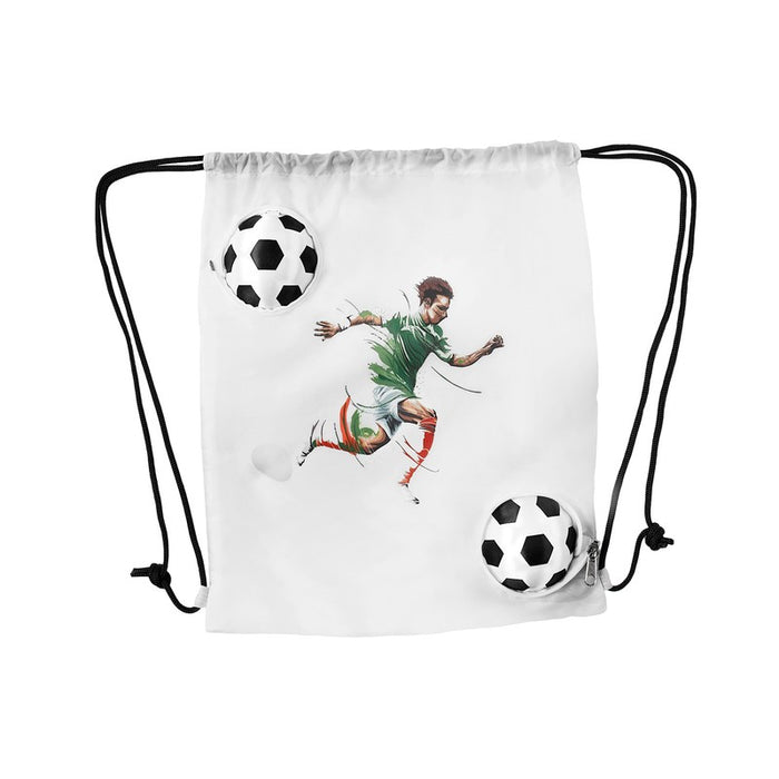 BOLSA-MOCHILA MÁGICA SOCCER BLANCO