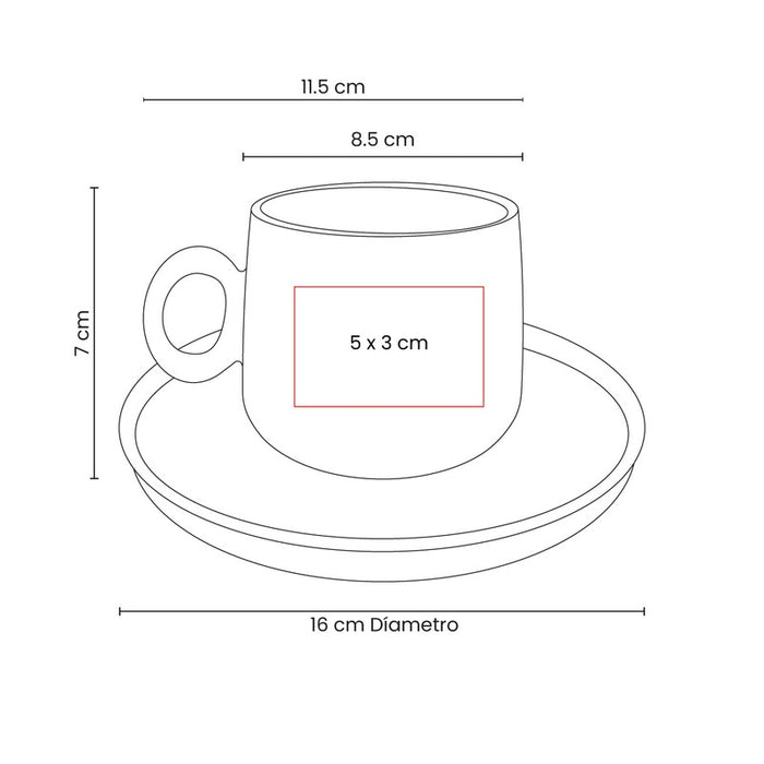 SET DE TAZA ZAPHIR vector